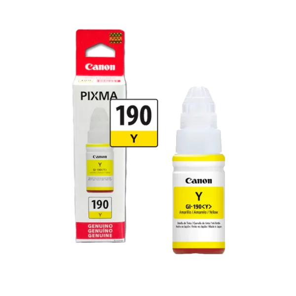REFIL DE TINTA GI-190Y -AMARELO MODELOS G1100 G2100 G3100 E G3102 (0670C001AA)