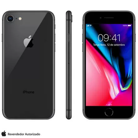 iPhone 8 Apple Cinza Espacial, 64GB Desbloqueado (MQ6G2BR/A)