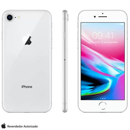 iPhone 8 Apple Prata, 64GB Desbloqueado (MQ6H2BR/A)