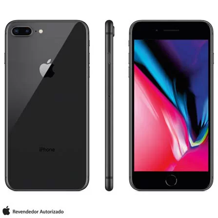 iPhone 8 Plus Apple Cinza Espacial, 64GB Desbloqueado (MQ8L2BR/A)
