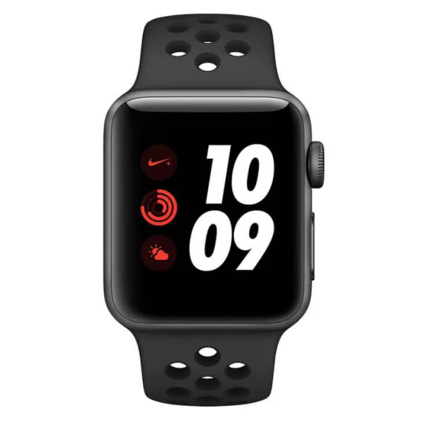 Apple Watch Nike+ Series 3, Cellular + GPS, 38 mm, Alumínio Cinza Espacial, Pulseira Esportiva Nike Preto (MTGQ2BZ/A)