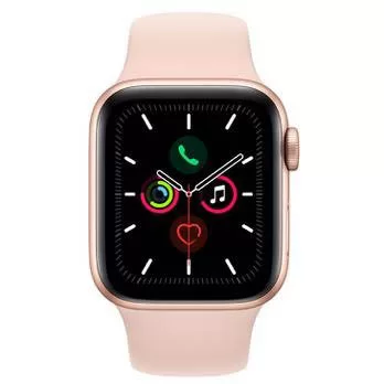 Apple Watch Series 5 Cellular + GPS, 40 mm, Alumínio Dourado, Pulseira Esportiva Areia Rosa e Fecho Clássico (MWX22BZ/A)