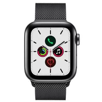 Apple Watch Series 5 Cellular + GPS, 40 mm, Aço Inoxidável Cinza Espacial, Pulseira de Aço Inoxidável Preto e Fecho Magnético (MWX92BZ/A)