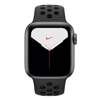 Apple Watch Nike+ Series 5 GPS, 40 mm, Alumínio Cinza Espacial, Esportiva Nike Preto / Cinza-carvão e Fecho Clássico (MX3T2BZ/A)