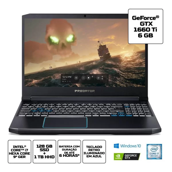 NOTE ACER PDR PH315-52-748U W10H I7 9750H 16GB 128GB 156 (NH.Q62AL.001)