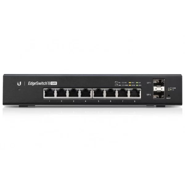 Switch Edge Ubiquiti 8p RJ45 + 2p SFP PoE - ES-8-150W