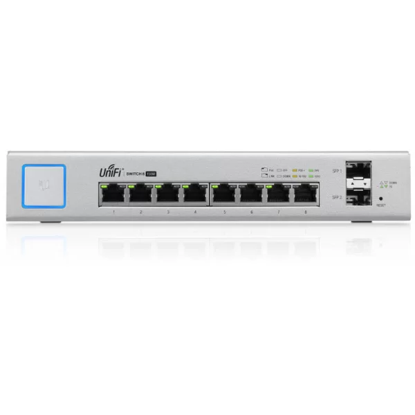 Switch UniFi Ubiquiti 8p RJ45 + 2p SFP PoE - US-8-150W