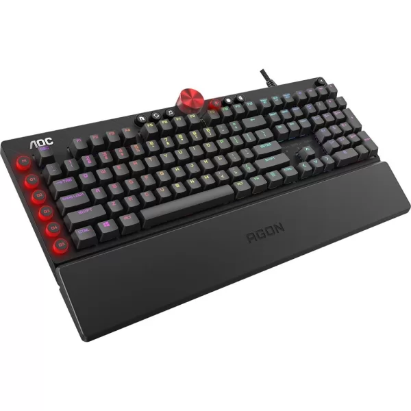 AOC TECLADO MECANICO GAME AGON AGK700 CHERRY MX BLUE MACRO RGB ABN (AGK700D81B/FG)