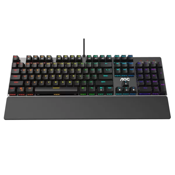 AOC TECLADO MECANICO GAME GK500 OUTEMU SWITCH BLUE RGB ABNT(2) (GK500D84B/FG)