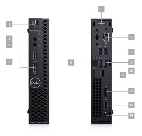 DESK DELL OPT 3060M I5-8500T MICRO WIN 10 PRO 4GB 500GB 1 ONSITE (210-AOOT-I5)