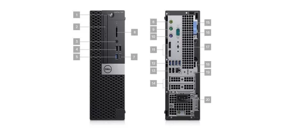 DESK DELL OPT 7060 SFF I5-8500 WIN10PRO 8GB 500GB 3 OS + ANTIVIRUS (210-AOOW-I5-AV)