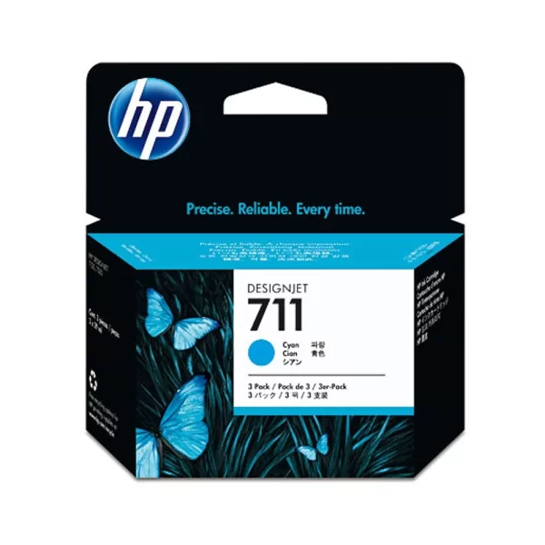 CARTUCHO PLOTTER HP 711 CIANO PACOTE COM 3 UK (CZ134AB)