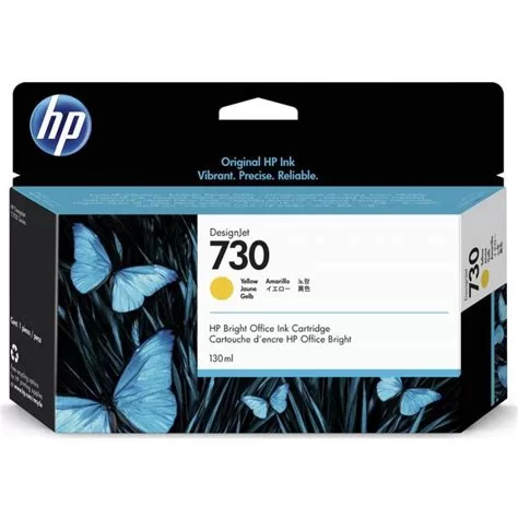 CARTUCHO PLOTTER HP 730 AMARELO 130 ML UK (P2V64A)