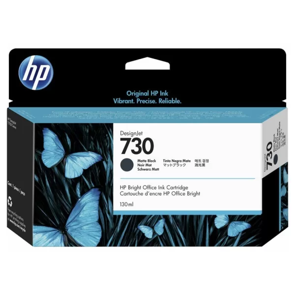 CARTUCHO PLOTTER HP 730 PRETO FOSCO 130 ML UK (P2V65A)