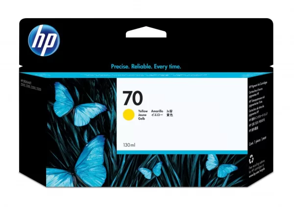 HP 70 YELLOW 130 ML INK CARTRIDGE PLUK (C9454A)