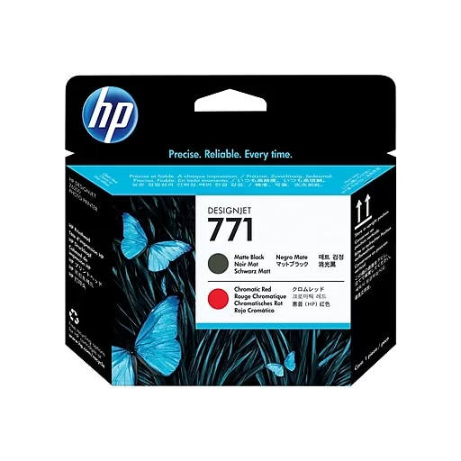 CABECOTE PLOTTER HP 771A PRETO FOSCO E VERMELHO UK (CE017A)