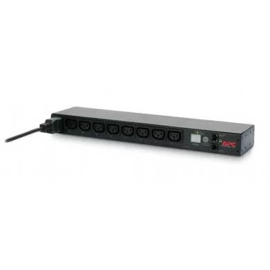 PDU COM COMUTADOR HORIZONTAL 1U 220V 16A ENT IEC C20 SAI 8 C13 (AP7921B)