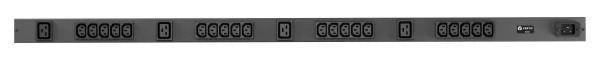 PDU BAS 16A 230V 20XIEC C13 (4)IEC C19 C20 BLACK POWDER COAT